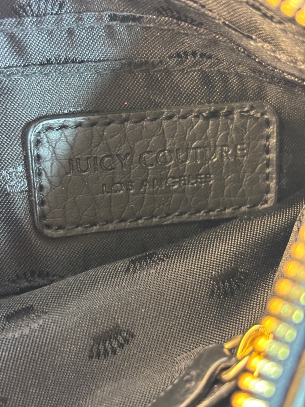 Juicy Couture Black Gold Reflective Wristlet Y2K-style - Picture 5 of 10